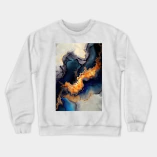 Volcanic Waves - Abstract Alcohol Ink Resin Art Crewneck Sweatshirt